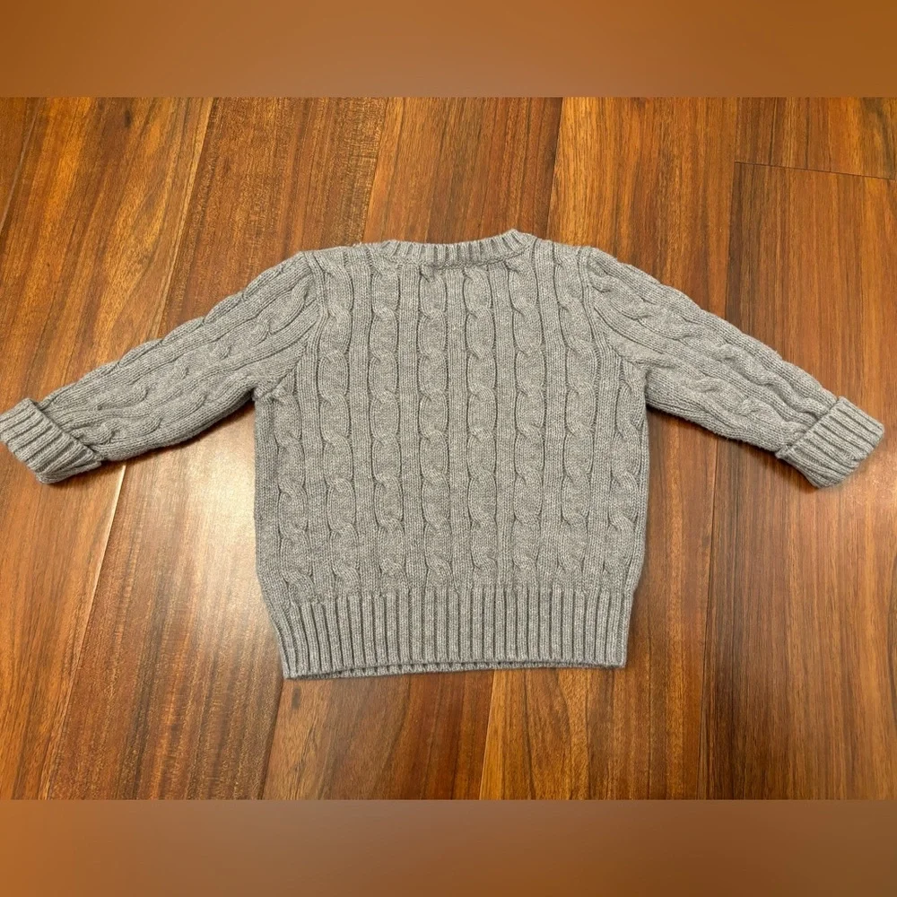 Ralph Lauren grey cable knit sweater